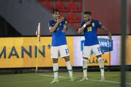 Paraguai x Brasil - Paquetá e Neymar