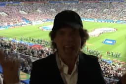 Mick Jagger na Copa do Mundo de 2018, na Rússia