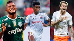 Borja, do Palmeiras, Thiago Mendes, do Lyon, e Roger Guedes