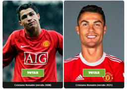 Duelo Manchester United 2008 e 2021 - Cristiano Ronaldo