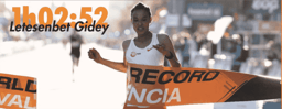 A etíope Letesenbet Gidey venceu a Meia Maratona de Valência com 1h02m52s, novo recorde mundial da distância. (Divulgação)