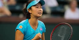 Shuai Peng em ação no WTA de Pequim