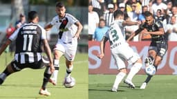 Montagem - Vasco x Botafogo e Santos x Palmeiras