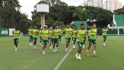 elenco do Palmeiras treina