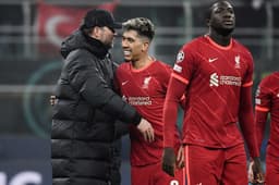 Inter de Milão x Liverpool - Jürgen Klopp e Roberto Firmino