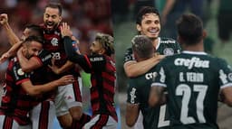 Montagem - Flamengo x Palmeiras