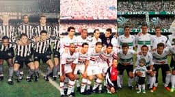 Botafogo vice em 99, são Paulo vice em 2000 e Coritiba vice em 2012