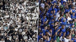 torcidas de Cruzeiro e Santos