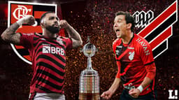 Arte final da Libertadores Flamengo x Athletico