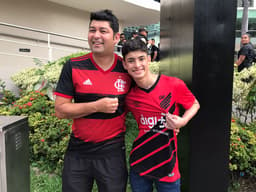 Pai e filho - Athletico e Flamengo - Libertadores
