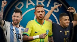 Arte Messi, Neymar e Mbappé
