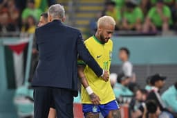 Tite e Neymar - Brasil x Coreia do Sul