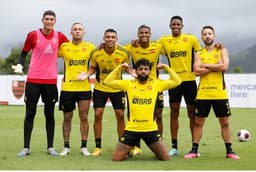 Flamengo - Treino Caio Barone Gabgol Cleiton Everton Ribeiro Victor Hugo Matheus França Cebolinha