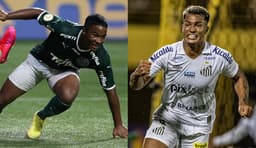 Montagem - Endrick e Marcos Leonardo - Palmeiras e Santos