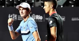 Mateus Alves com João Fonseca nas duplas no Rio Open