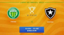 Tempo Real Ypiranga x Botafogo - Copa do Brasil