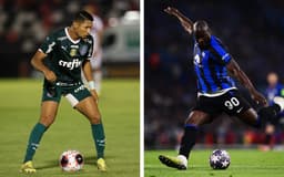 Rony (Palmeiras) e Lukaku (Inter de Milão)