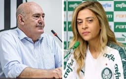 Andres Rueda e Leila Pereira, presidentes de Santos e Palmeiras