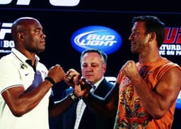 Anderson Silva e Stephan Bonnar - Coletiva UFC Rio 3 (Foto: Agência Lance!)