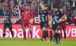 HOME - Bayern de Munique x Arsenal - Liga dos Campeões - Muller (Foto: Guenter Schiffmann/AFP)