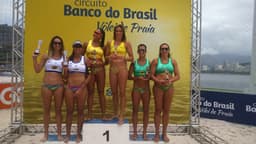 Pauline/Fernanda Nunes, Érica Freitas/Danielle e Izabel/Camila (Foto: Divulgação/CBV)