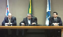 Rogerio Hamam, Rubens Lopes e Otávio Leite na Ferj (Foto: Igor Siqueira)