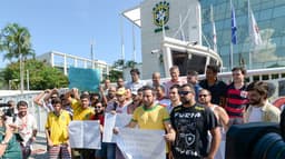 HOME - Protesto na CBF - Ocupa CBF - Alex (Foto: Glaucon Fernandes/Eleven/LANCE!Press)