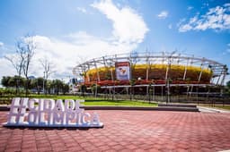 Obras das arenas da Olimpíada Rio-2016