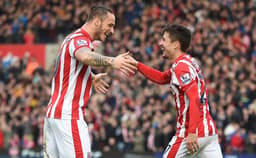 Marko Arnautovic - Stoke x Manchester United (Foto: Paul Ellis/AFP)