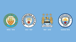 Escudos do Manchester City (Foto: Divulgação)