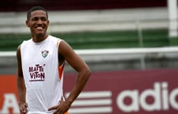 Nogueira em treino do Fluminense