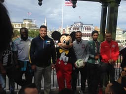 Elias, Ronaldinho, Ronaldo e D'Alessandro na Disney