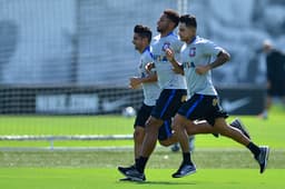 Guilherme, Andre e Giovanni Augusto - Treino do Corinthians