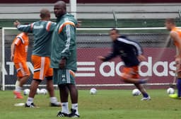 Marcão durante treino do Flu