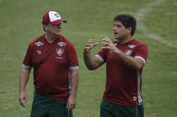 Levir Culpi (à esquerda) comanda treino do Fluminense (Foto: Wagner Meier/LANCE!Press)