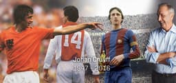 Cruyff foi um dos maiores jogadores do Barcelona, Ajax e Seleção holandesa&nbsp;