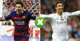 Montagem - Messi x Cristiano Ronaldo