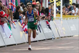 Marilson Gomes dos Santos, em ação durante a maratona da Olimpíada de Londres 2012