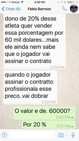 Caso Alyson - Conversa entre empresário e dirigentes