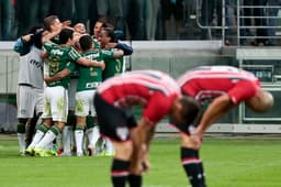 Palmeiras goleou o São Paulo por 4 a 0 em 28 de junho de 2015. Início do tabu&nbsp;