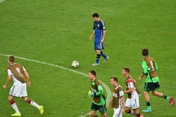 Em 2014, Messi esteve em campo na derrota para a Alemanha na final da Copa do Mundo&nbsp;