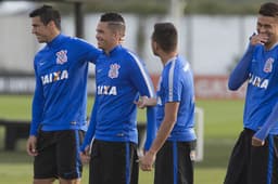 Treino do Corinthians nesta terça-feira, no CT Joaquim Grava