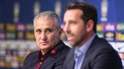 Técnico da Seleção Principal Tite e Coordenador Edu Gaspar