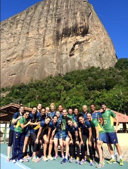 Seleção Brasileira em treinos em junho/ Foto: CBHb