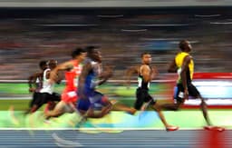 Usain Bolt nos 100m rasos