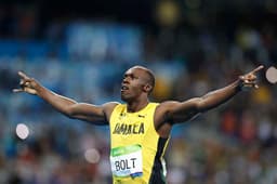 Bolt comemora o tricampeonato nos 200m&nbsp;