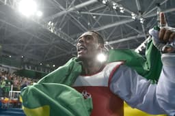 MOBILE - Brasil x Alemanha - Taekwondo Rio-2016 - Maicon Siqueira (Foto: AFP)