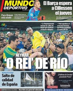 Capa do Mundo Deportivo desta terça