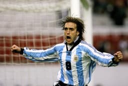 Um dos maiores artilheiros da Argentina, Batistuta depois se tornou jogador de pólo