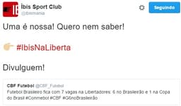 Íbis faz campanha para vaga na Libertadores